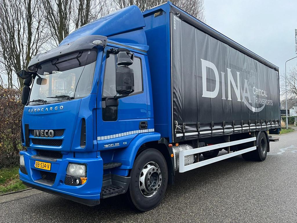 Iveco Eurocargo 190 EL 28 Euro 6| Schuifzeil | Laadklep, Auto's, Automaat, Iveco, Blauw, Bedrijf