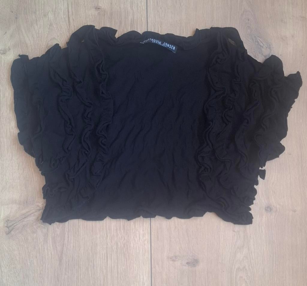 Korte Bolero Maat M Juffrouw Jansen Zwart, Maat 38/40 (M), Zwart, Ophalen of Verzenden, Korte mouw