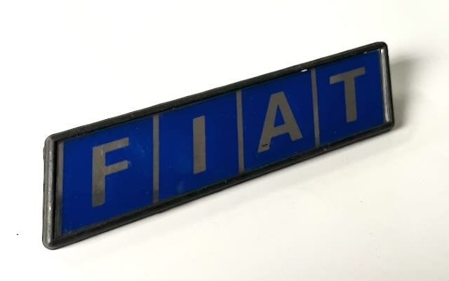 FIAT blauw letters embleem, Ophalen of Verzenden, Auto's