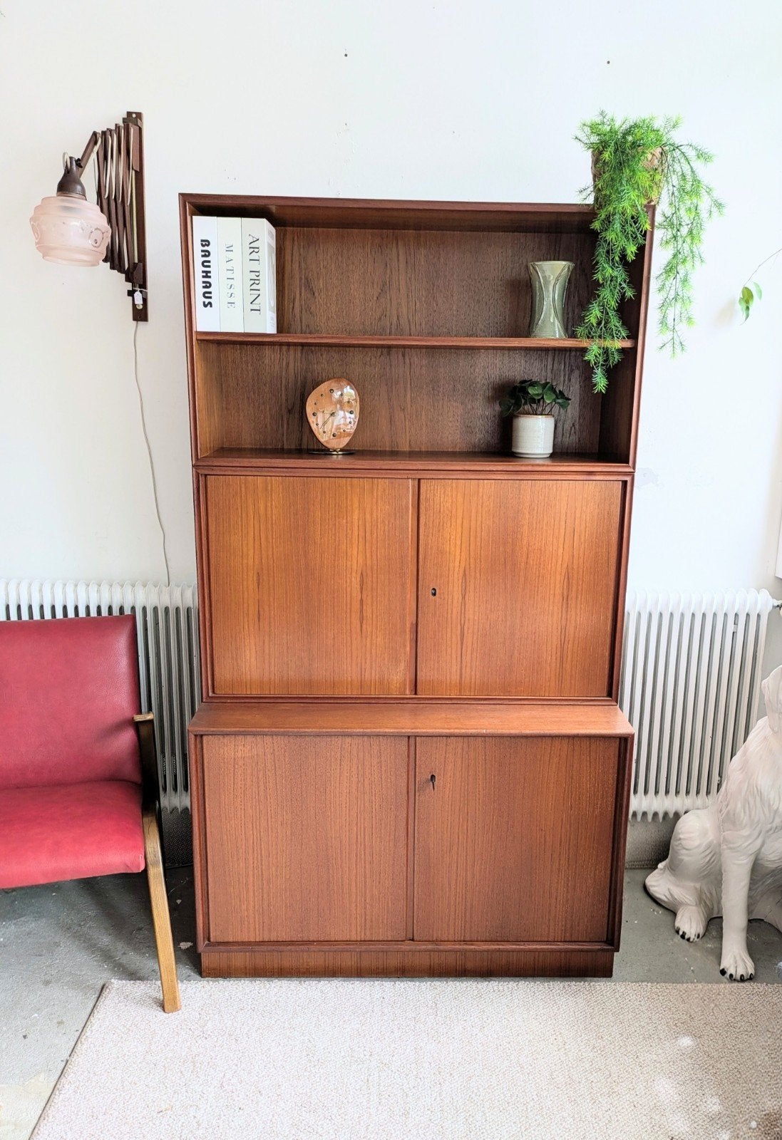 Vintage retro wandmeubel kast, ., RT Möbel, Ophalen of Verzenden, Minder dan 150 cm