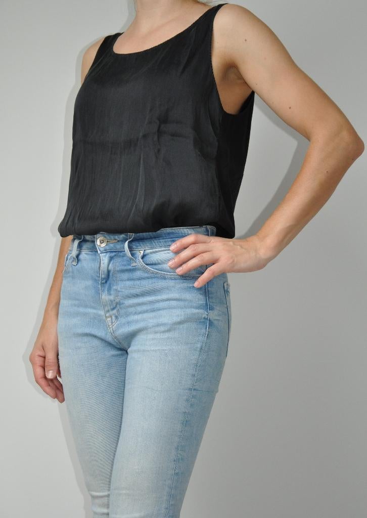 twinset top, dameskleding top, simona barbieri, Kleding | Dames, Tops, Zo goed als nieuw, Zwart, Zonder mouw, Ophalen of Verzenden