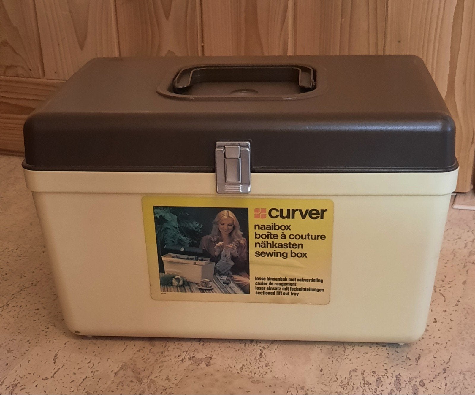 Vintage Curver Naaibox - Handige Opbergdoos, Ophalen of Verzenden, Gebruikt, Overige typen