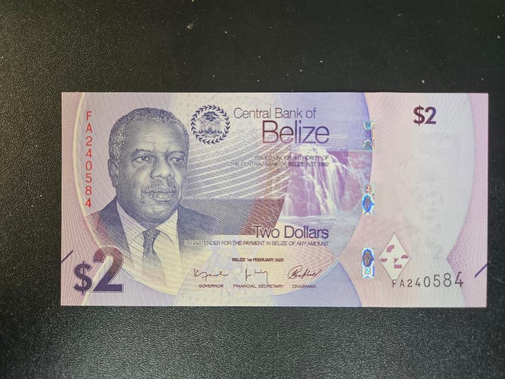 Belize pick W73 2025 UNC, Postzegels en Munten, Bankbiljetten | Amerika, Ophalen of Verzenden, Midden-Amerika, Los biljet