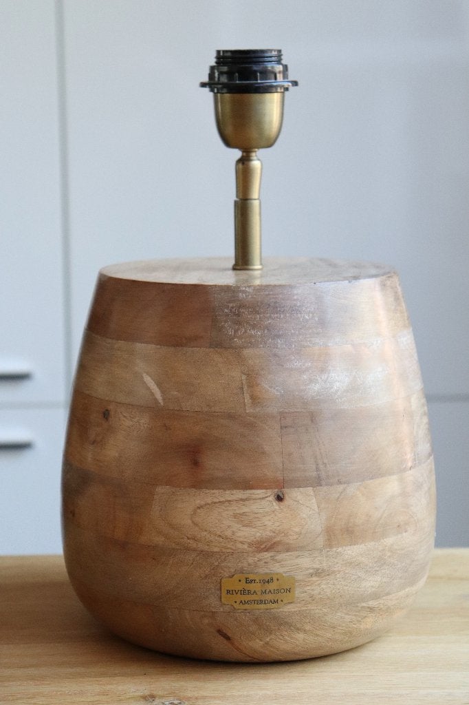 Riviera Maison tafellamp | Dattilo Base M | nieuw, Riviera Maison, Nieuw, 34 cm, Hout