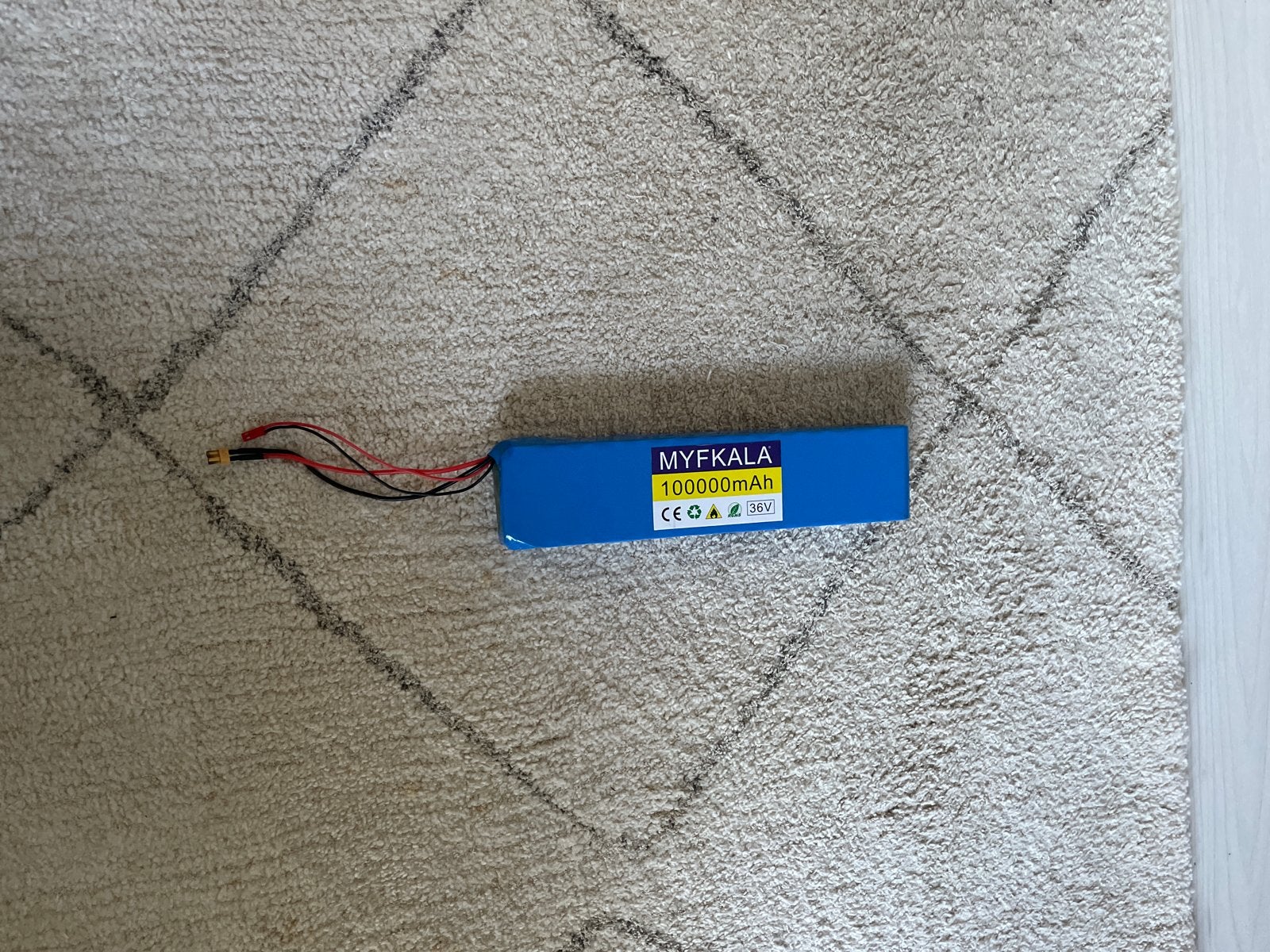 MYFKALA 10000mAh 36V Accu voor E-scooter/Fiets, Fietsen en Brommers, Fietsaccessoires | Fietsaccu's, Gebruikt, Ophalen