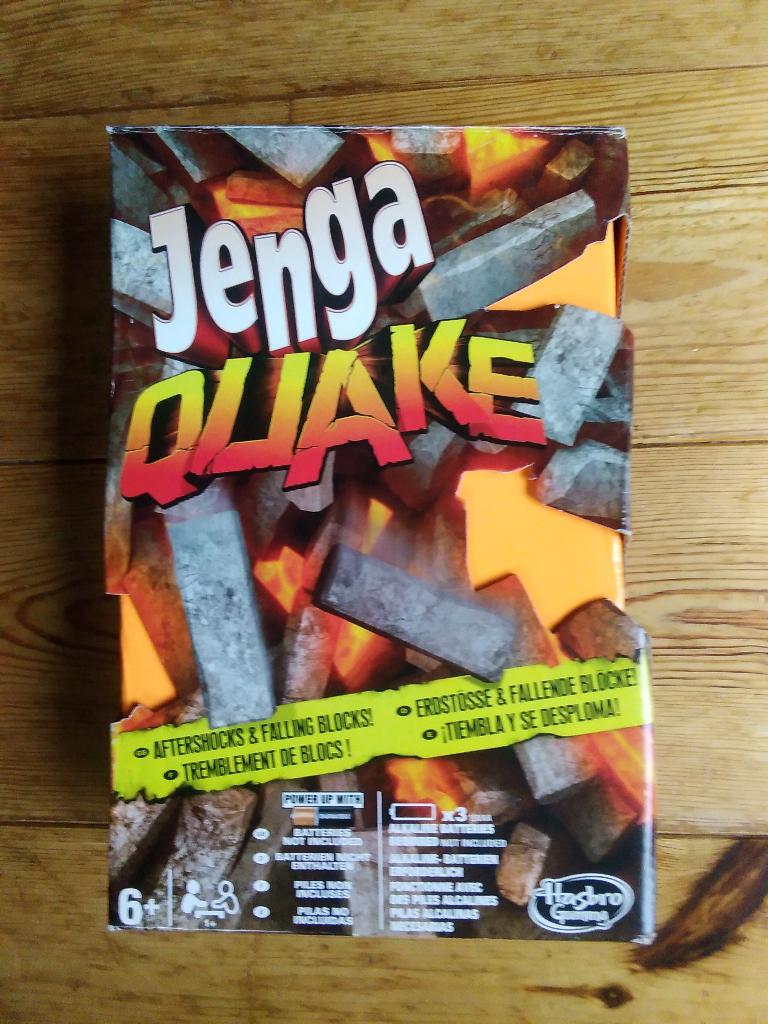 Jenga Quake van Hasbro Gaming, Hobby en Vrije tijd, Een of twee spelers, Ophalen of Verzenden, Zo goed als nieuw, Hasbro Gaming