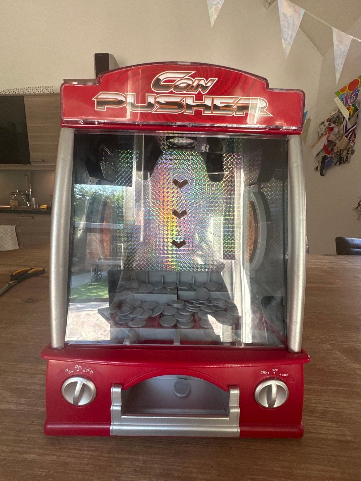 Coin Pusher met munten - Leuk voor jong en oud!, Ophalen of Verzenden, Gebruikt, Jongen of Meisje