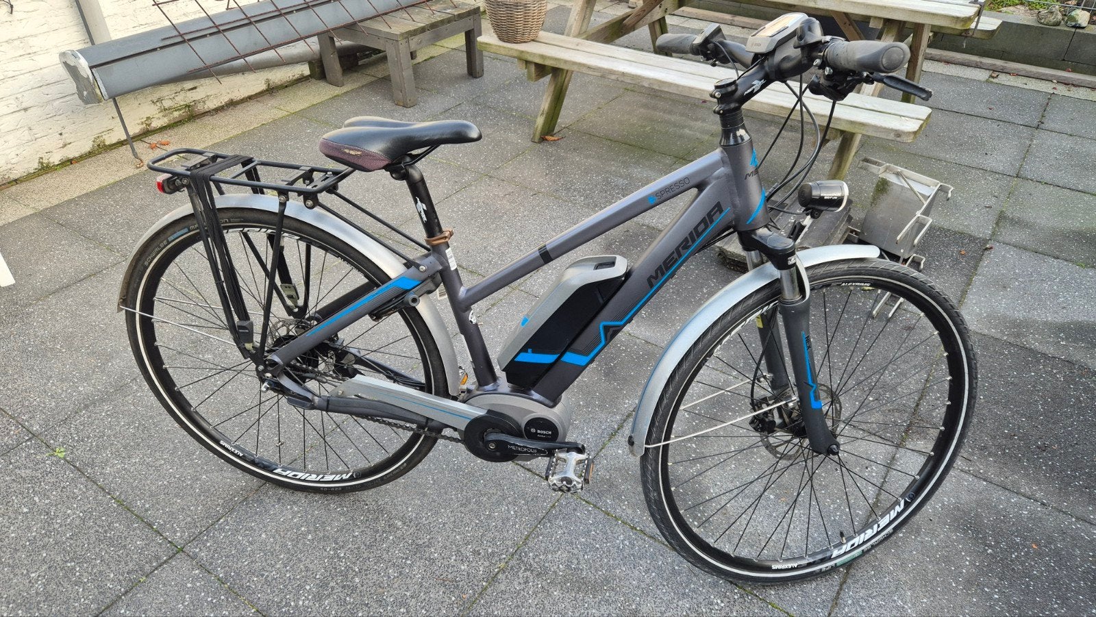 Merida E-Spresso elektrische damesfiets, Bosch middenmotor, Gebruikt, 47 tot 51 cm, 50 km per accu of meer, Ophalen