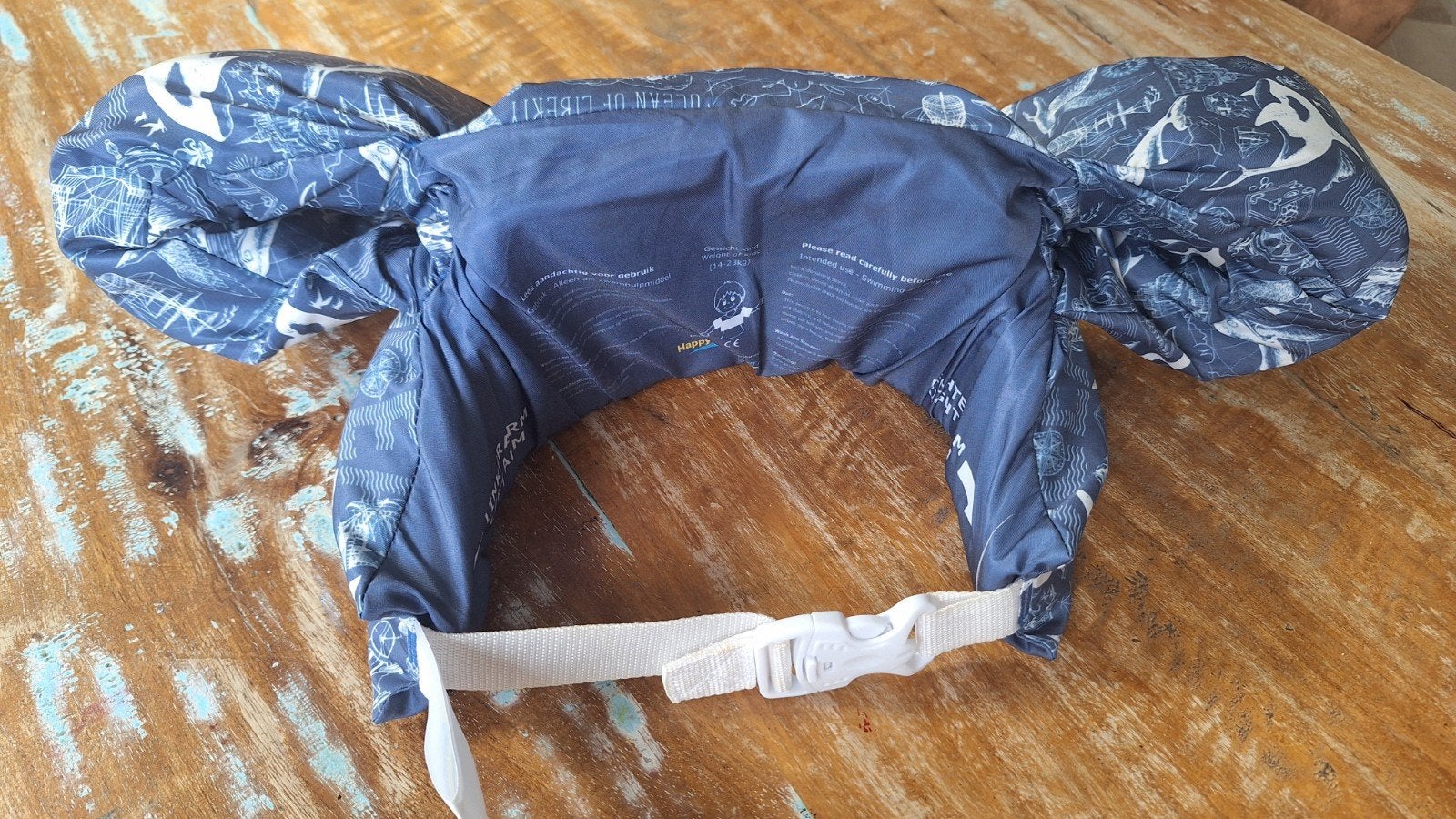 Zwemband happy swimmer kleur blauw/wit, Ophalen, Gebruikt, One size, Jongen of Meisje