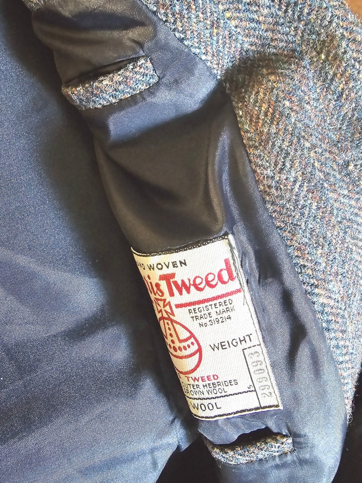 Harris Tweed Colbert Maat 53 - large Handgeweven Wol, Maat 52/54 (L), Harris Tweed, Meerkleurig, Ophalen of Verzenden