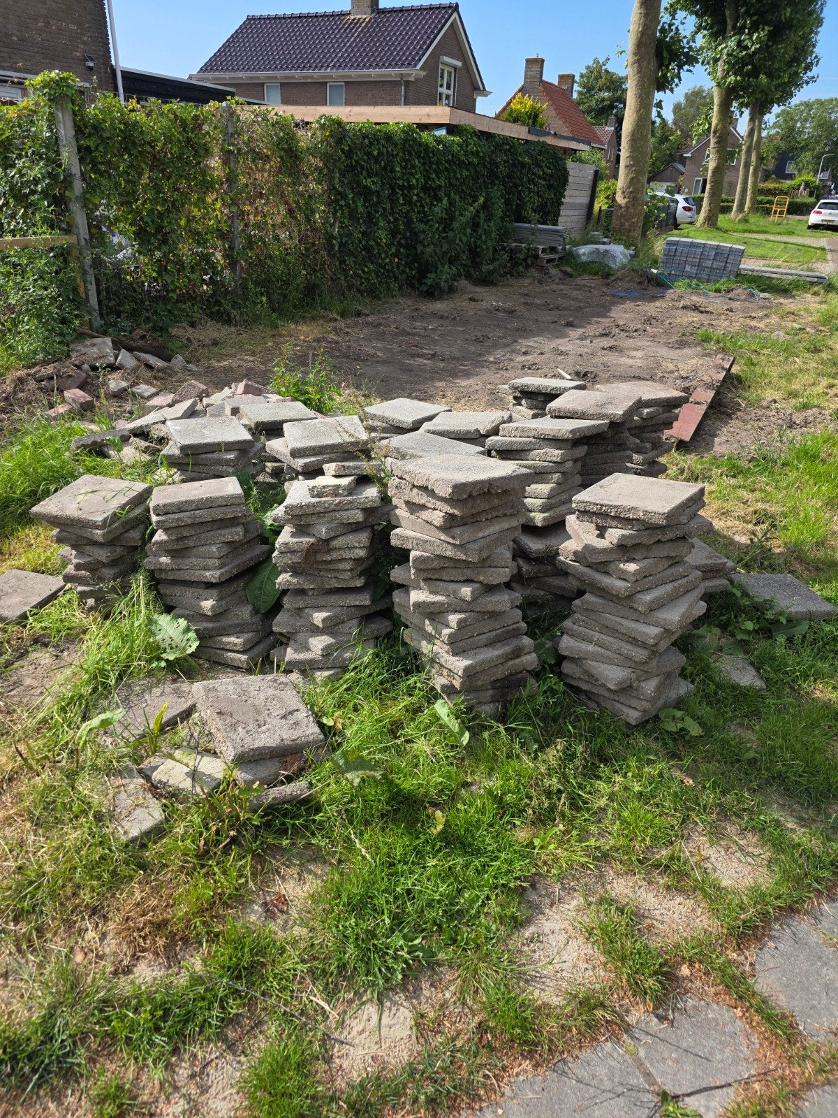 Gratis 30x30 tegels ureterp, Ophalen, Gebruikt, Beton, Terrastegels