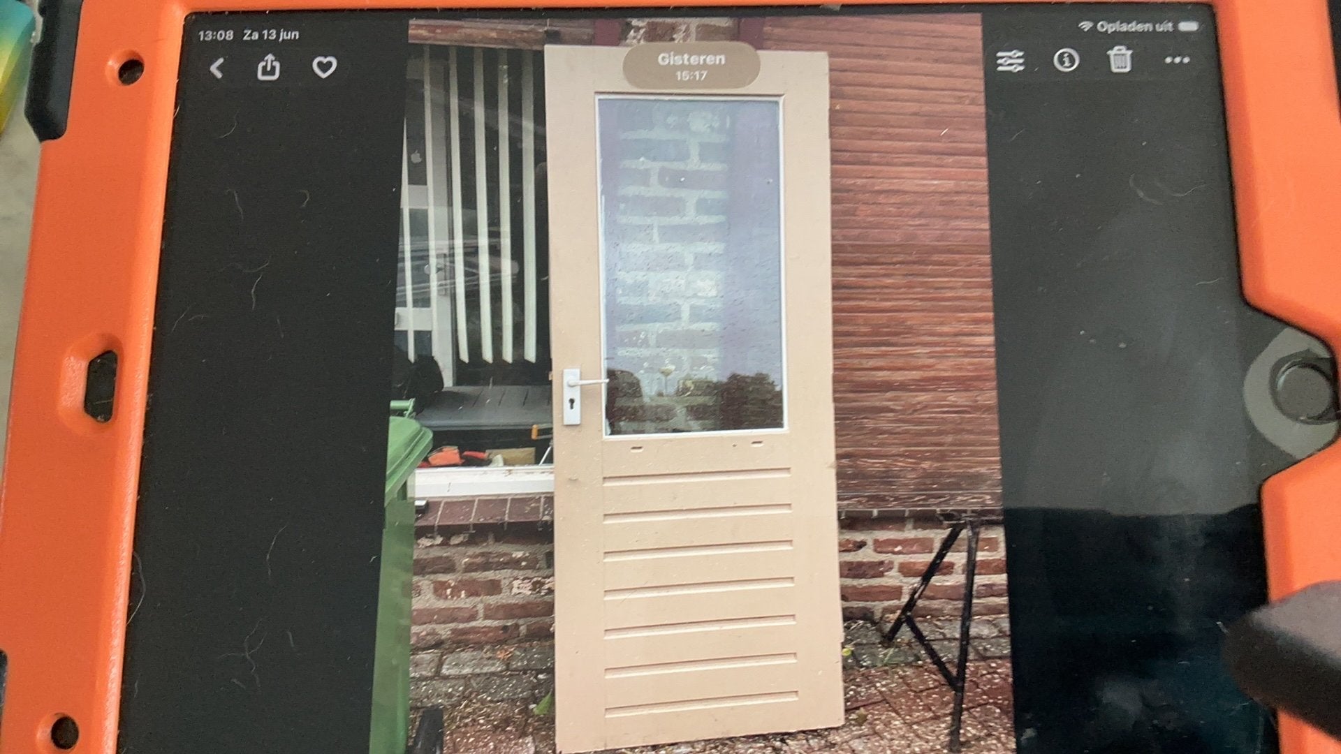 Zeer nette hardhouten achterdeur, Ophalen, Zo goed als nieuw