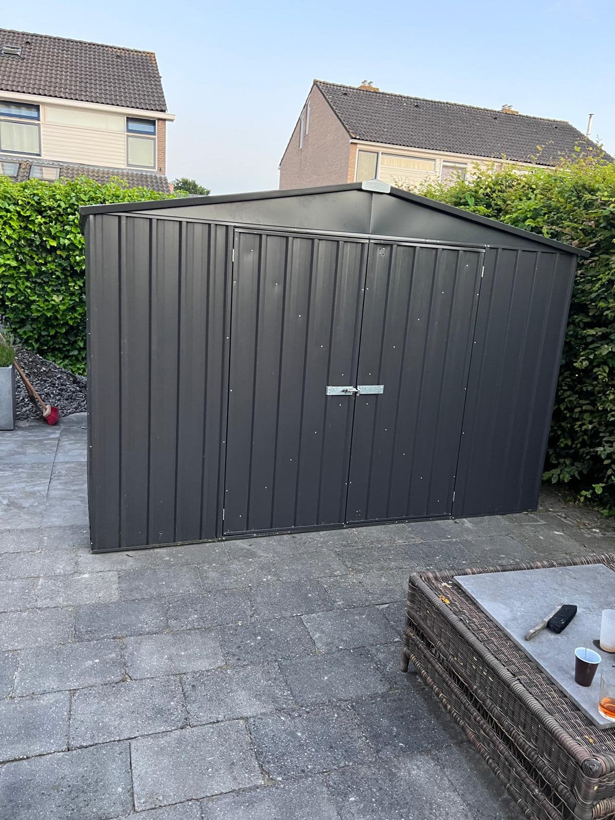 Tuinschuur/ staal, Tuin en Terras, Tuinhuizen, Schuur, Zo goed als nieuw, Zonder ramen, Metaal