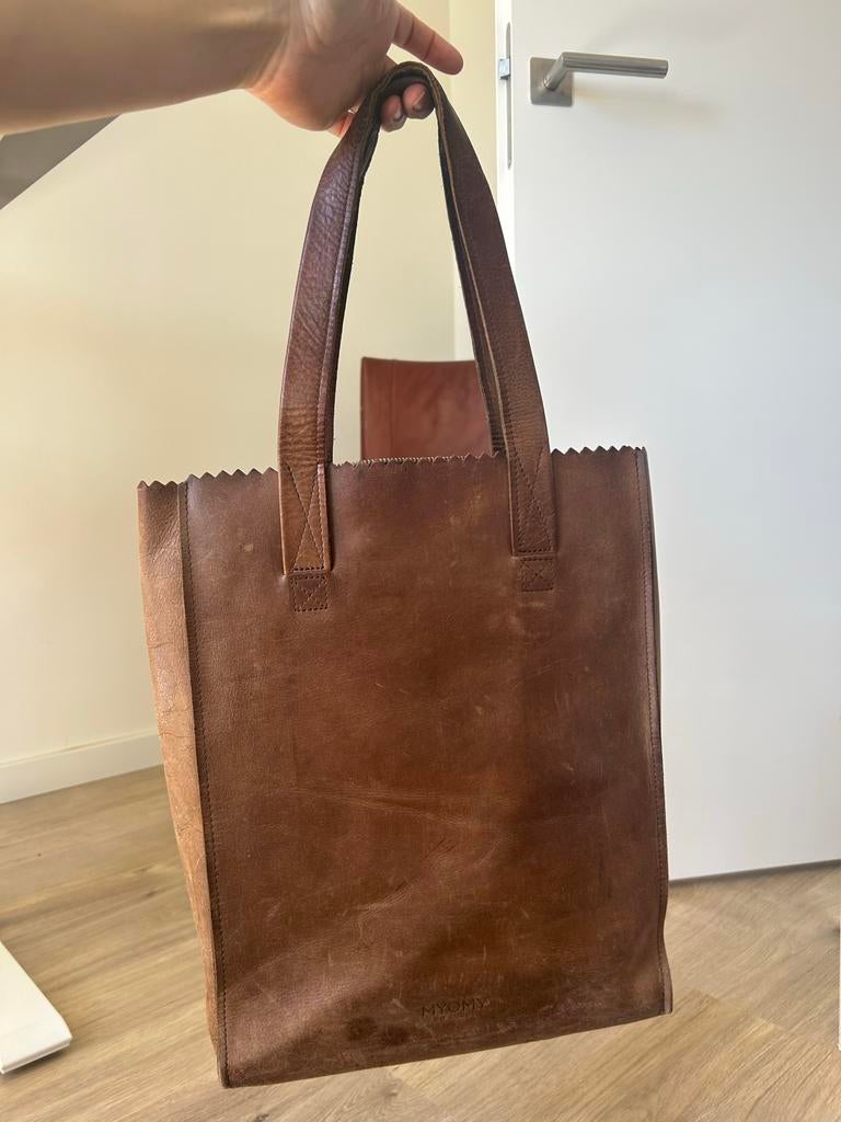 MYOMY DO GOODS Handtas Bruin Leer, Ophalen of Verzenden, Gebruikt, Bruin, Handtas