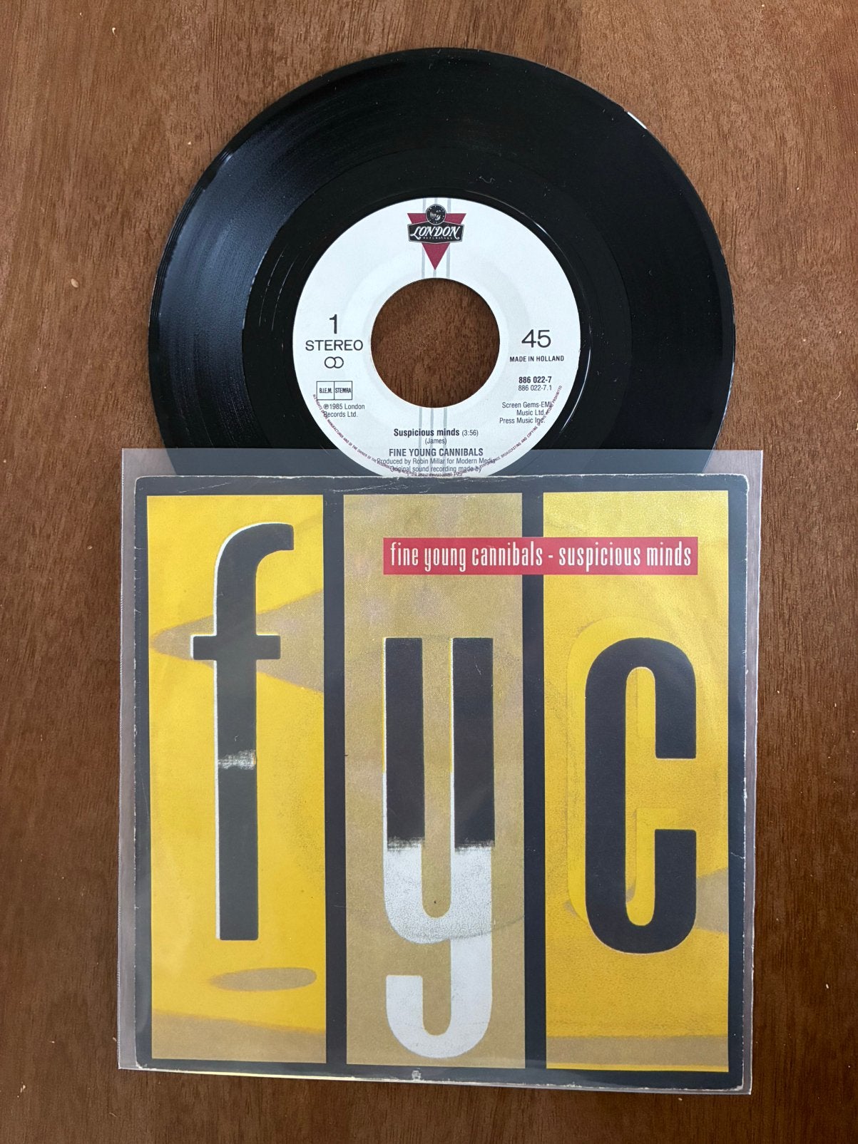 Fine Young Cannibels - Suspicious minds, Cd's en Dvd's, Vinyl Singles, Ophalen of Verzenden, 7 inch