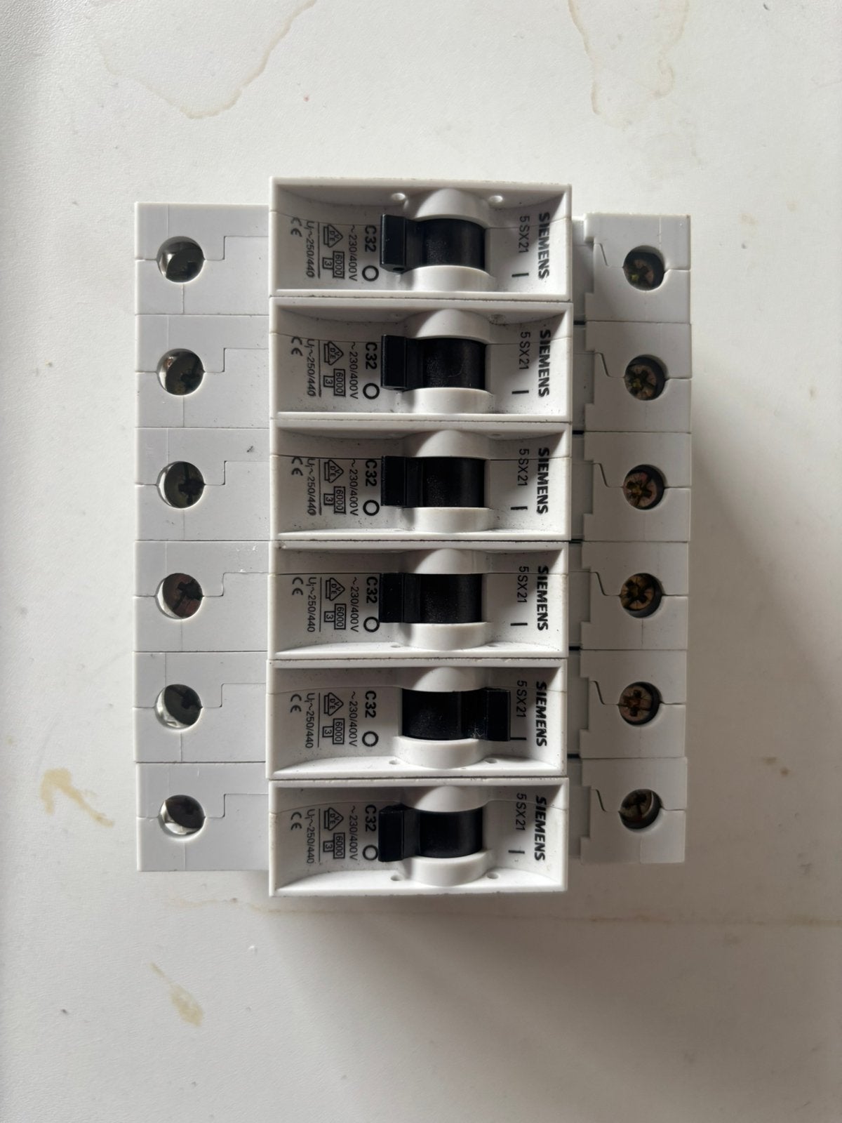 Installatie automaat C32, 1 polig. 6 stuks, Ophalen of Verzenden, Zo goed als nieuw, Overige typen