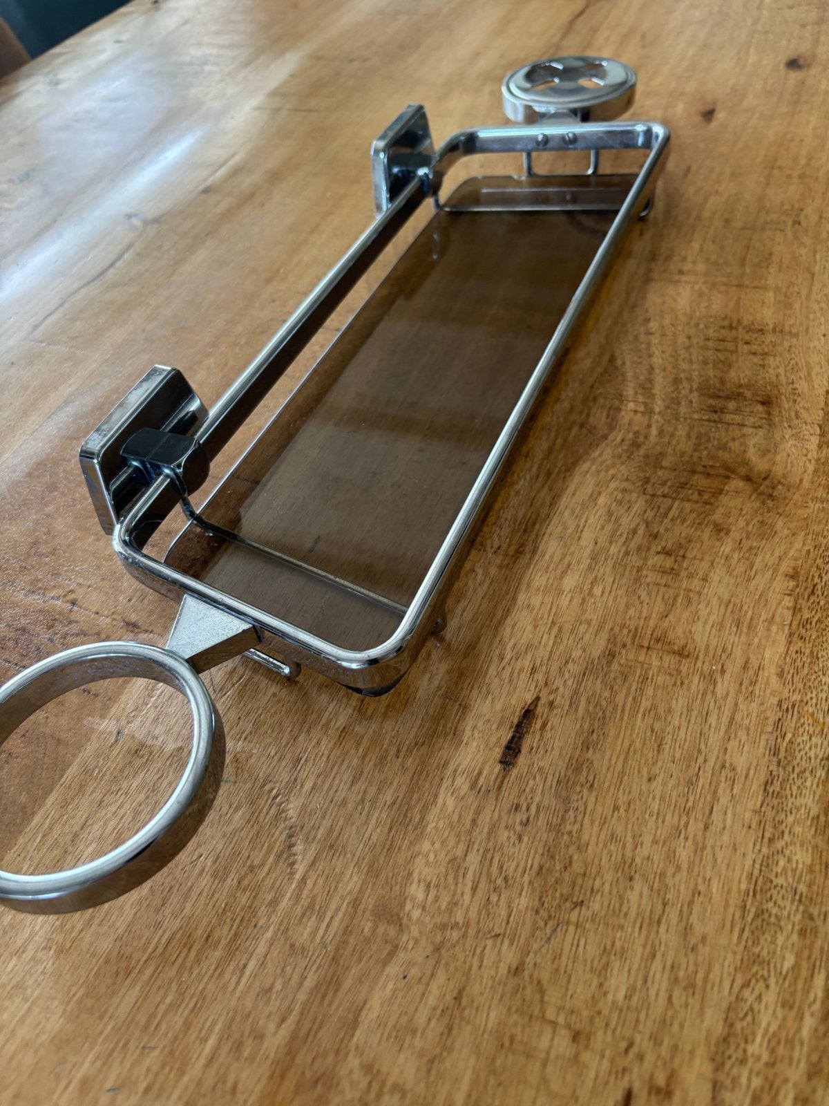 Geesa Planchet Chroom Vintage Stijl met Bekerhouder, Ophalen, Overige merken, Zo goed als nieuw, Douche-accessoire