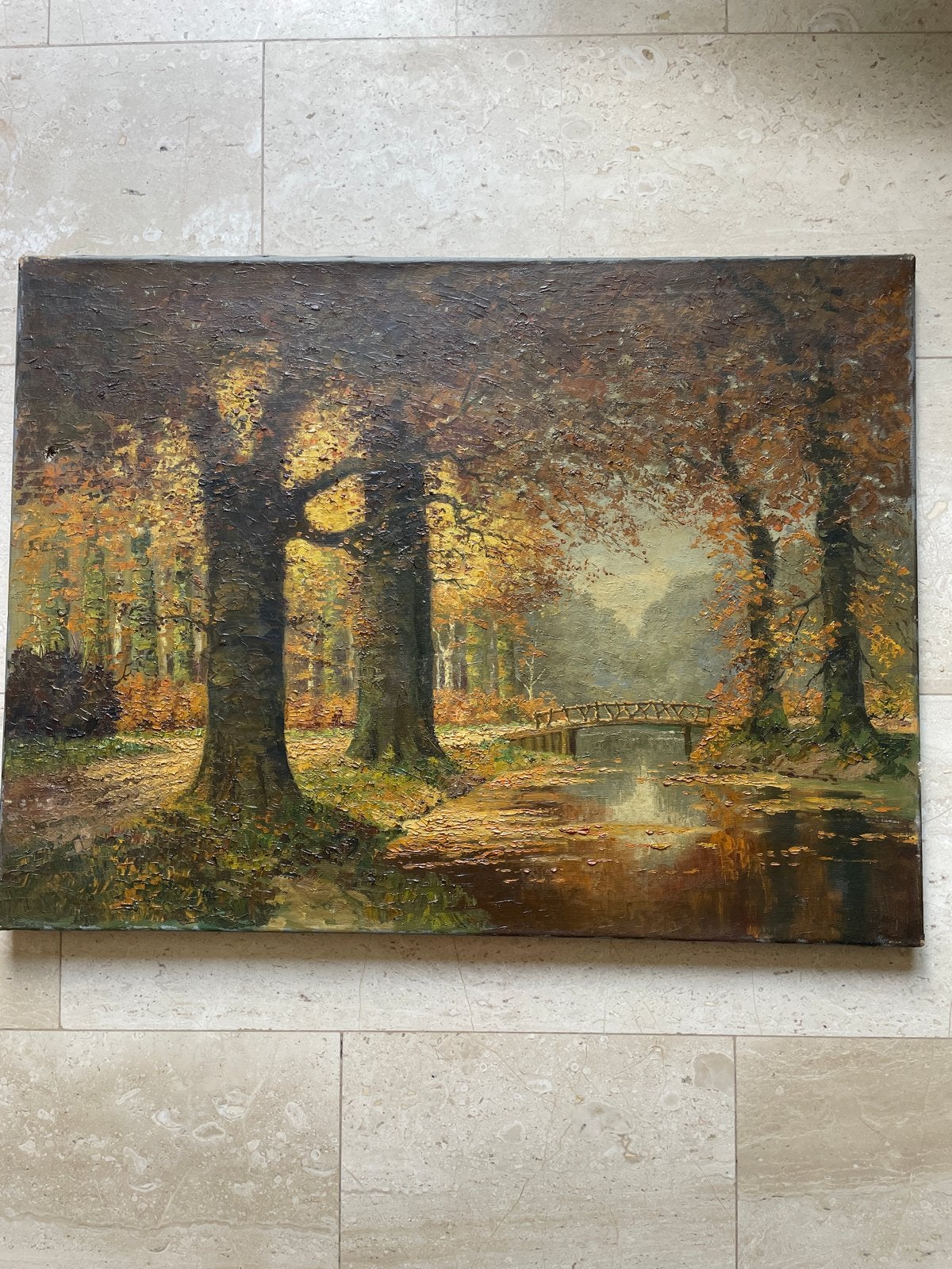 Sfeervol olieverfschilderij, Ophalen, Doek, Realistisch, Landschap