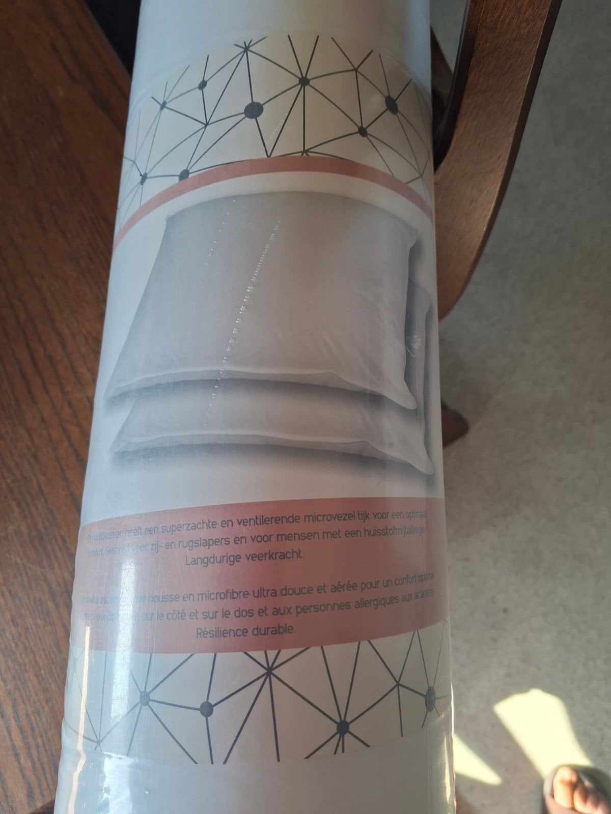 2 hoofdkussens   60x70 cm nieuw vacuum verpakt, Ophalen of Verzenden, Nieuw