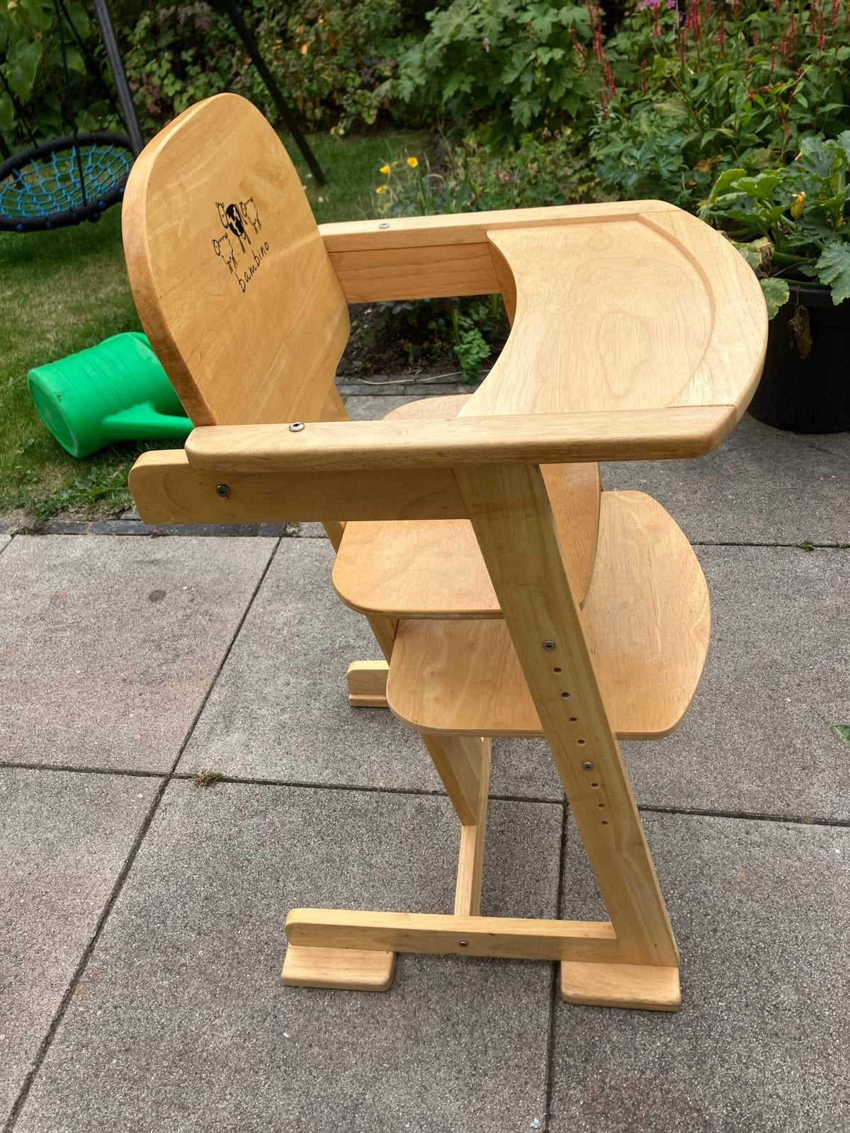 Bambino meegroeistoel van hout met eetblad, Kinderen en Baby's, Ophalen, Zo goed als nieuw, Meegroeistoel, Afneembaar eetblad