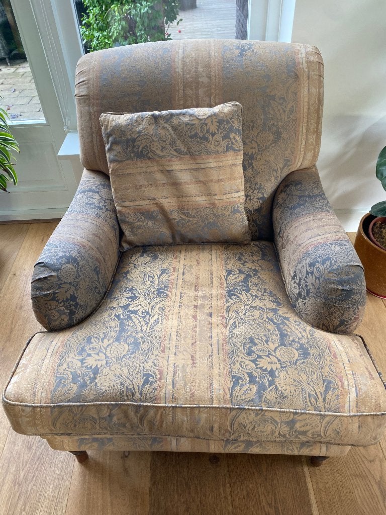 Fauteuil Engelse landhuisstijl, Ophalen, Gebruikt, 75 tot 100 cm, 75 tot 100 cm