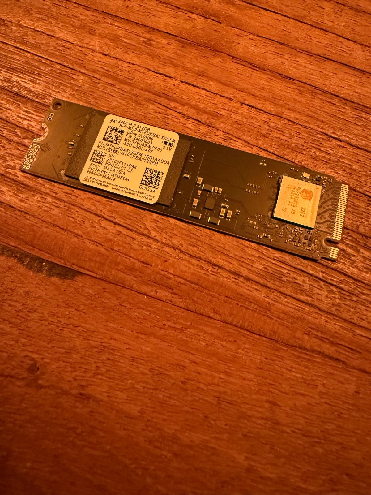 Micron 2400 M.2 NVMe SSD 512GB - Snelle Interne Opslag, Computers en Software, Intern, SSD, Ophalen of Verzenden, Zo goed als nieuw