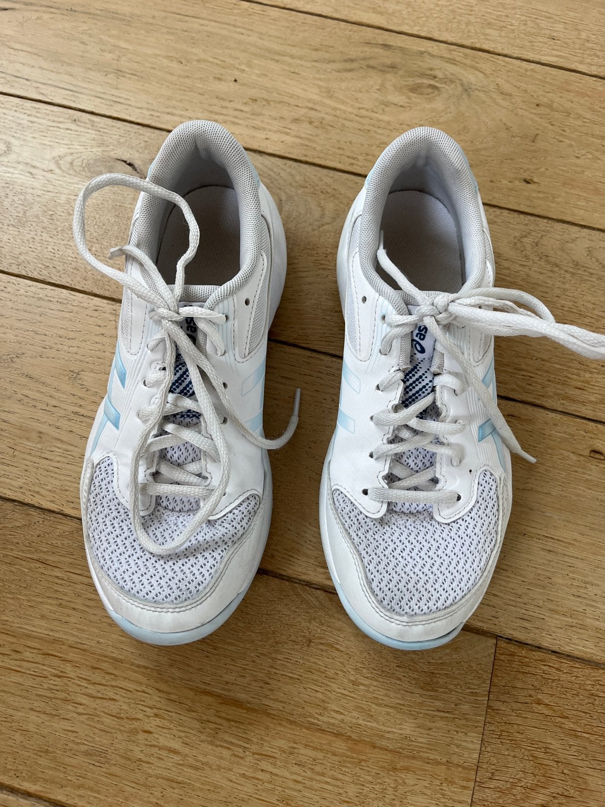 ASICS Sportschoenen Dames Maat 38 Wit/Blauw, Kleding | Dames, Schoenen, Verzenden, Gedragen, Wit, Sportschoenen