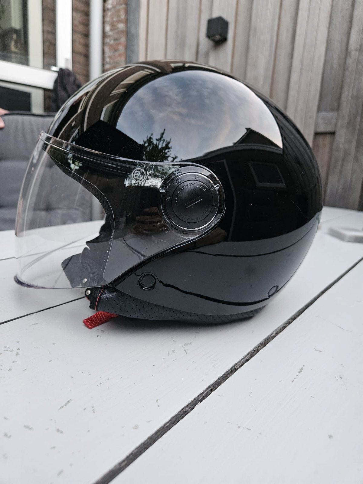 Zwarte scooter helm, Ophalen, Zo goed als nieuw