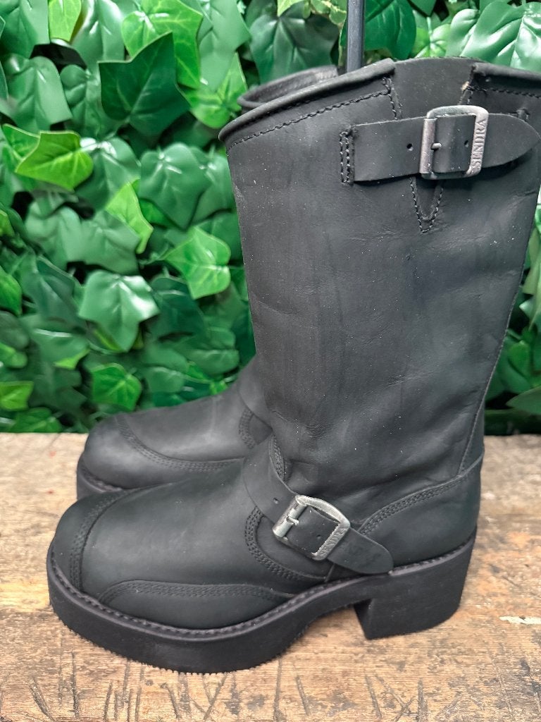 stoere vintage biker boots van Sendra maat 40, Kleding | Dames, Schoenen, Zwart, Nieuw, Ophalen of Verzenden, Sendra