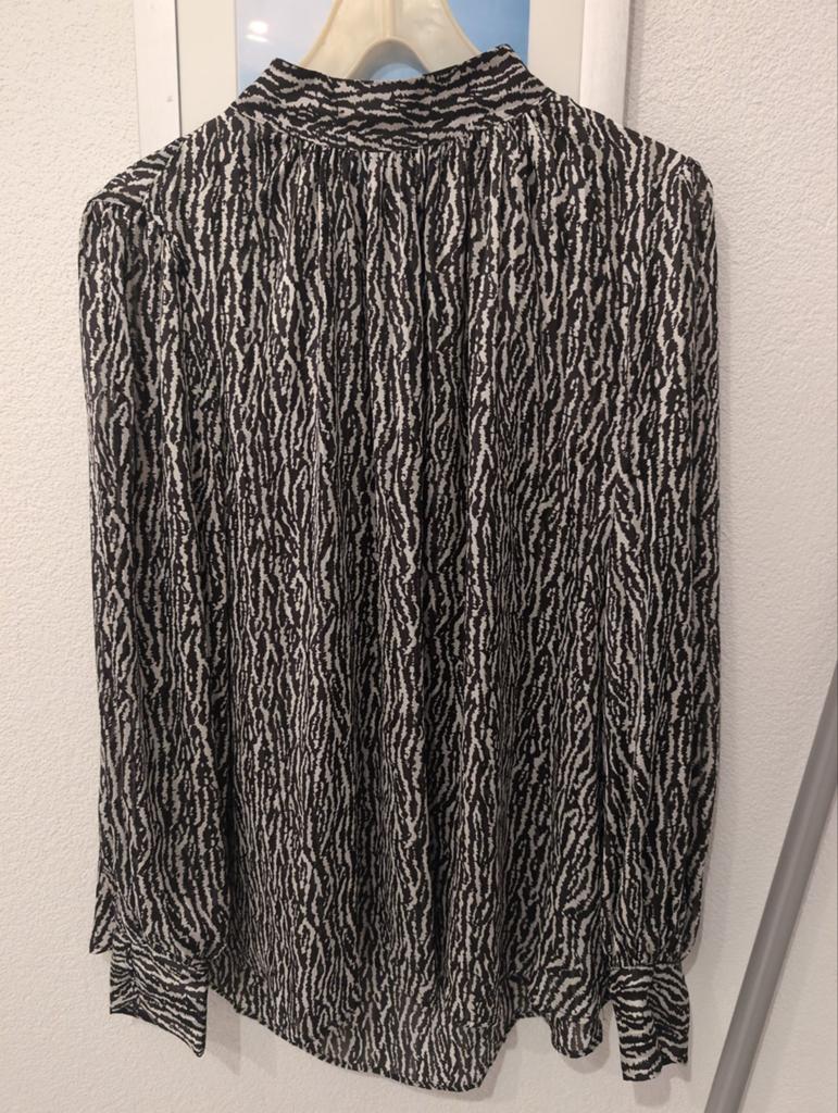 Donkergroene blouse met ecru, H&M, Maat 46/48 (XL) of groter, Ophalen of Verzenden, Gedragen
