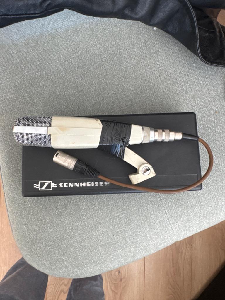 Vintage Sennheiser MD 421-2 Microfoon met XLR, Muziek en Instrumenten, Ophalen of Verzenden, Gebruikt, Zangmicrofoon
