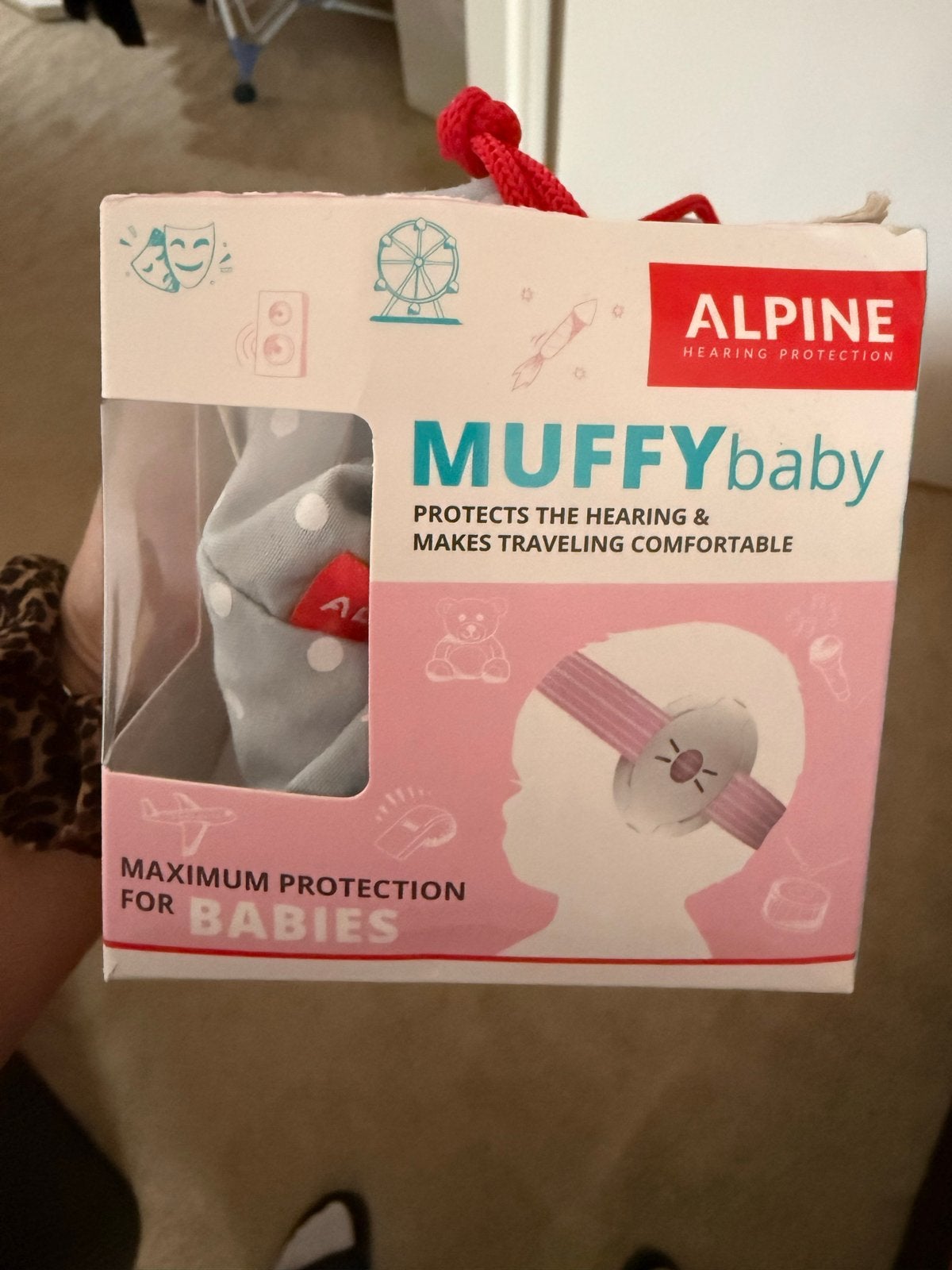Alpine Muffy Baby gehoorbescherming roze, Ophalen of Verzenden, Zo goed als nieuw