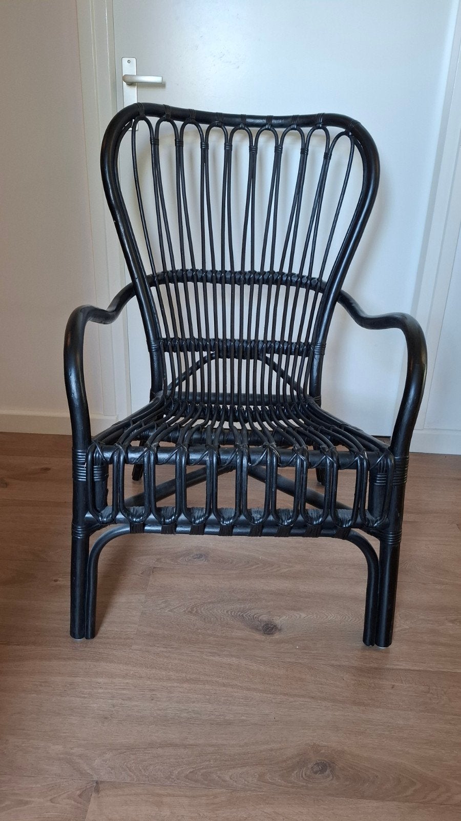 Ikea Rattan Stoel zwart, Ophalen, Gebruikt, Zwart, Eén