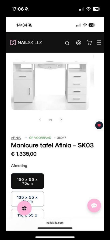 Nageltafel van het meek afinia, Ophalen of Verzenden, Zo goed als nieuw