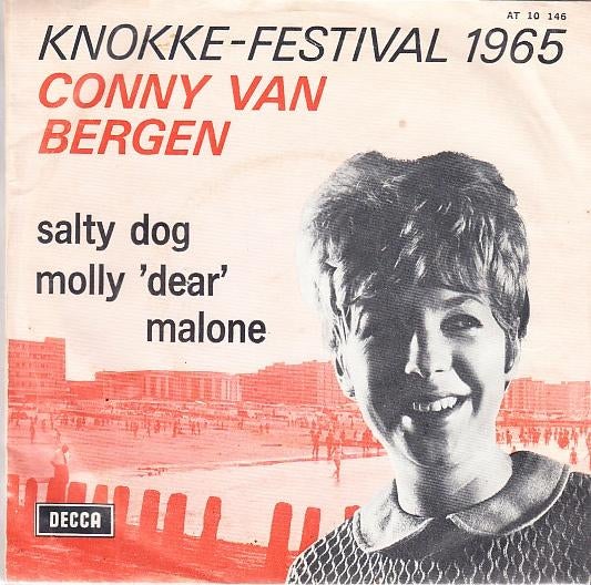 conny van bergen - salty dog /molly dear malone  (1965), Gebruikt, 7 inch, Single, Ophalen of Verzenden
