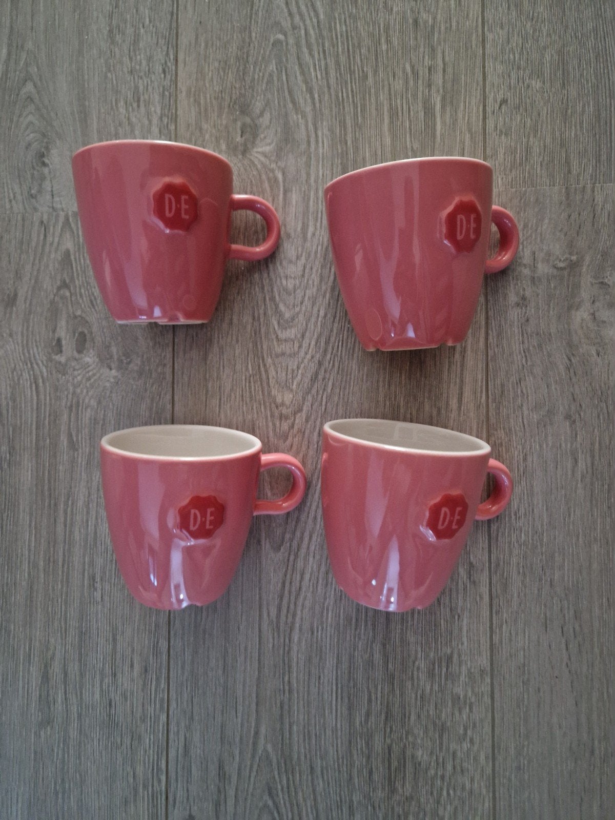 4 Roze DE Mokken, Ophalen, Zo goed als nieuw, Overige stijlen, Kop(pen) en/of Schotel(s)