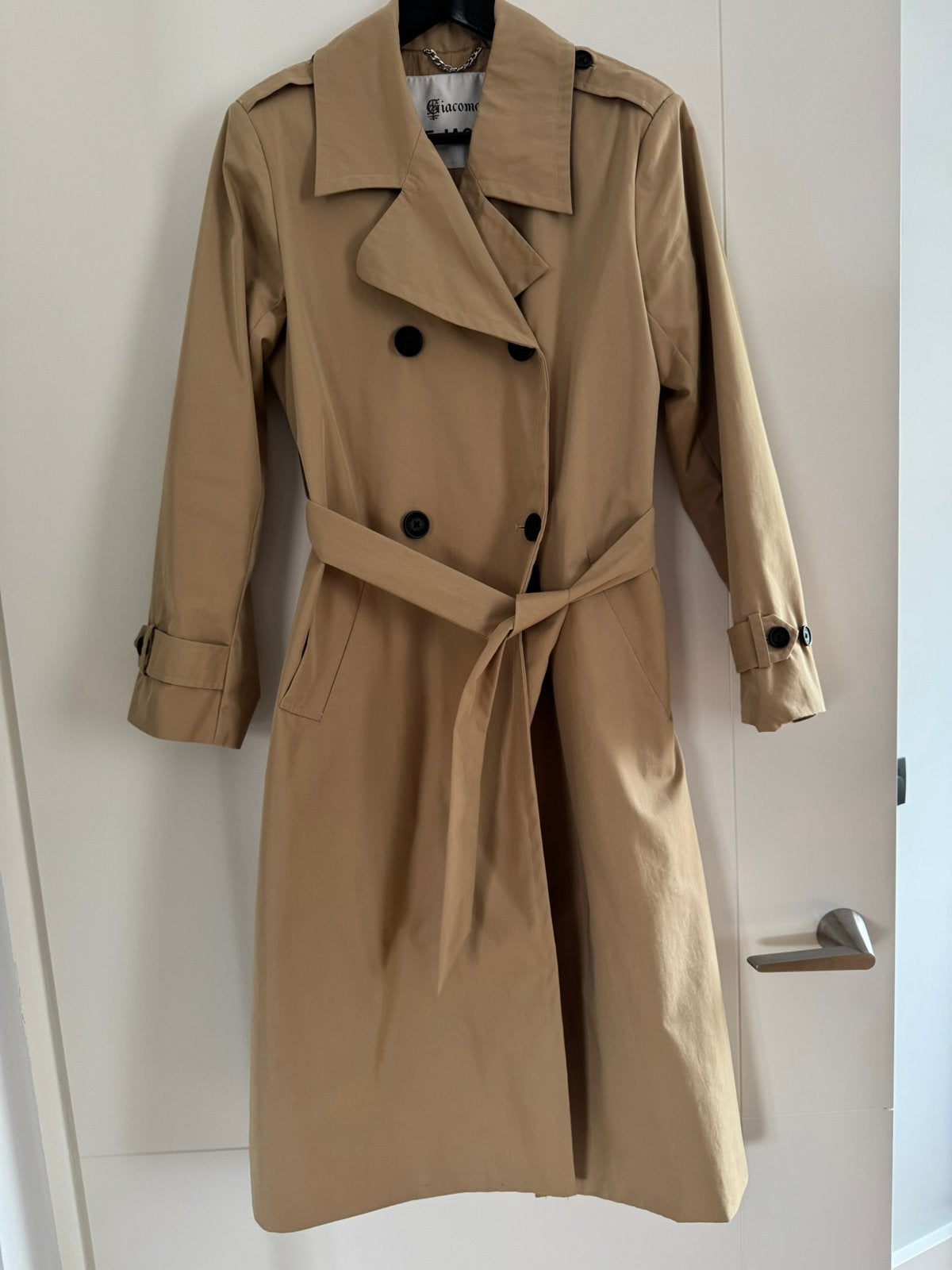 Giacomo jas trenchcoat nieuw, Ophalen of Verzenden, Nieuw, Maat 36 (S), Beige
