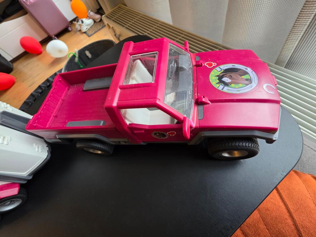 Schleich jeep met aanhanger, Ophalen of Verzenden, Zo goed als nieuw