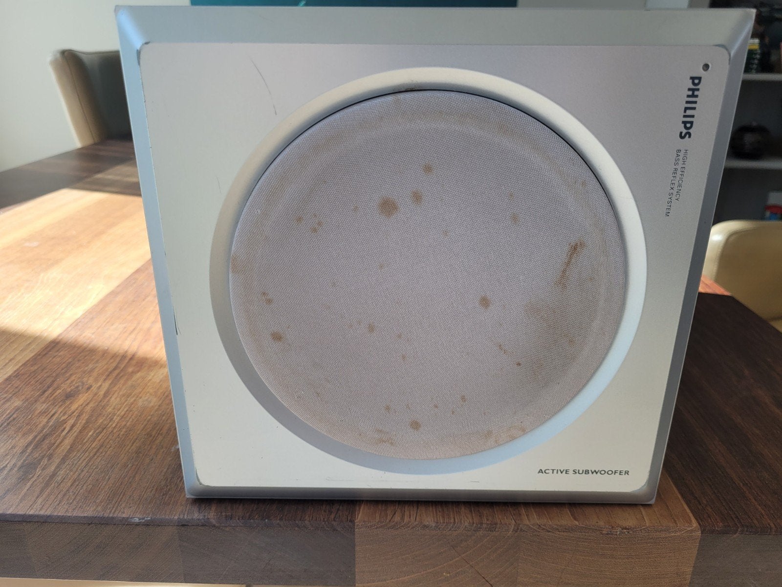 Philips SW7100SA/00 Subwoofer, Audio, Tv en Foto, 150 watt of meer, Philips, Gebruikt, Subwoofer