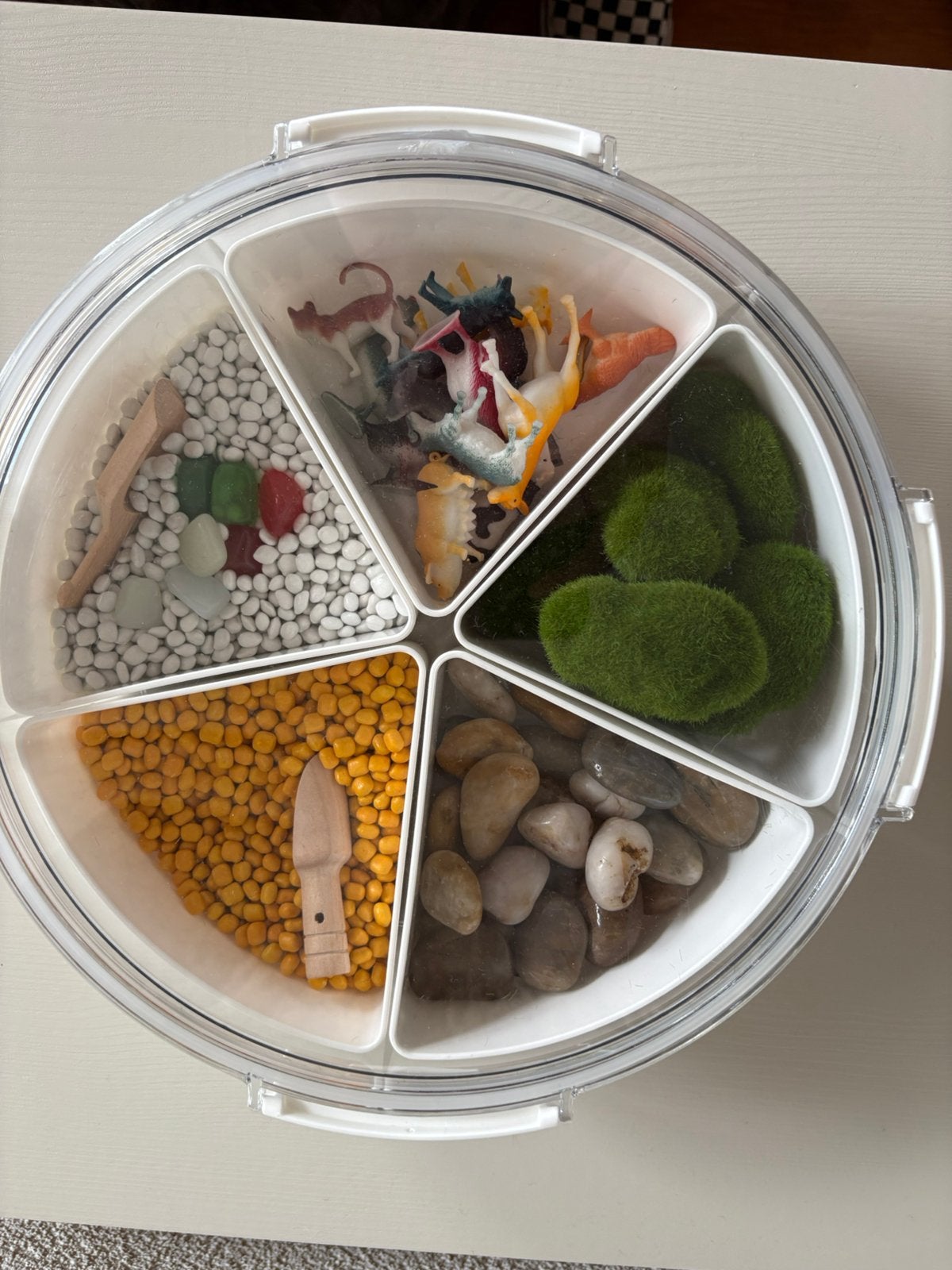 Loose parts sensory box eduplay speelbak rond, Ophalen of Verzenden, Zo goed als nieuw, Jongen of Meisje