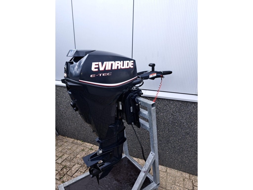Evinrude 25pk Langstaart Injectie Tiller, Watersport en Boten, Gebruikt, Benzine