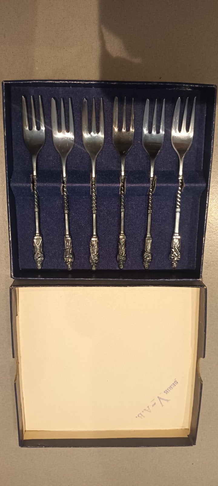 6 verzilverde  gebaksvorkjes, Ophalen of Verzenden