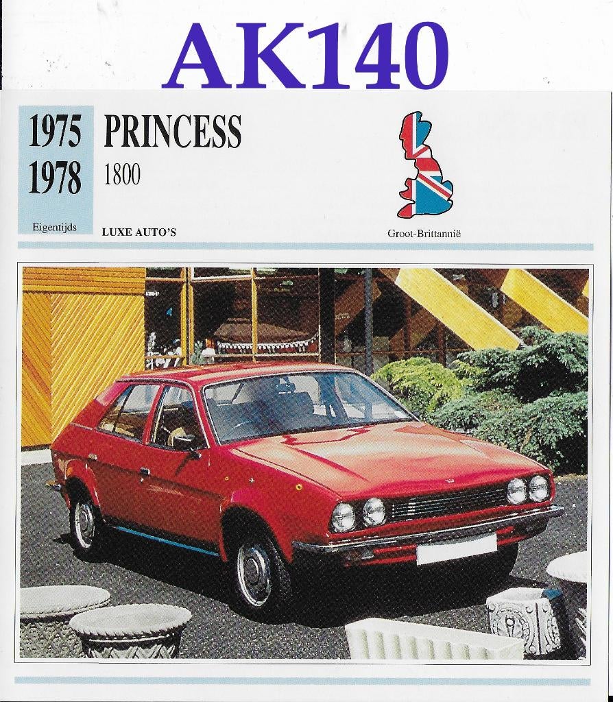 Ak140 autokaart princess 1800 ( 1975 - 1978 ), Ophalen of Verzenden, Zo goed als nieuw