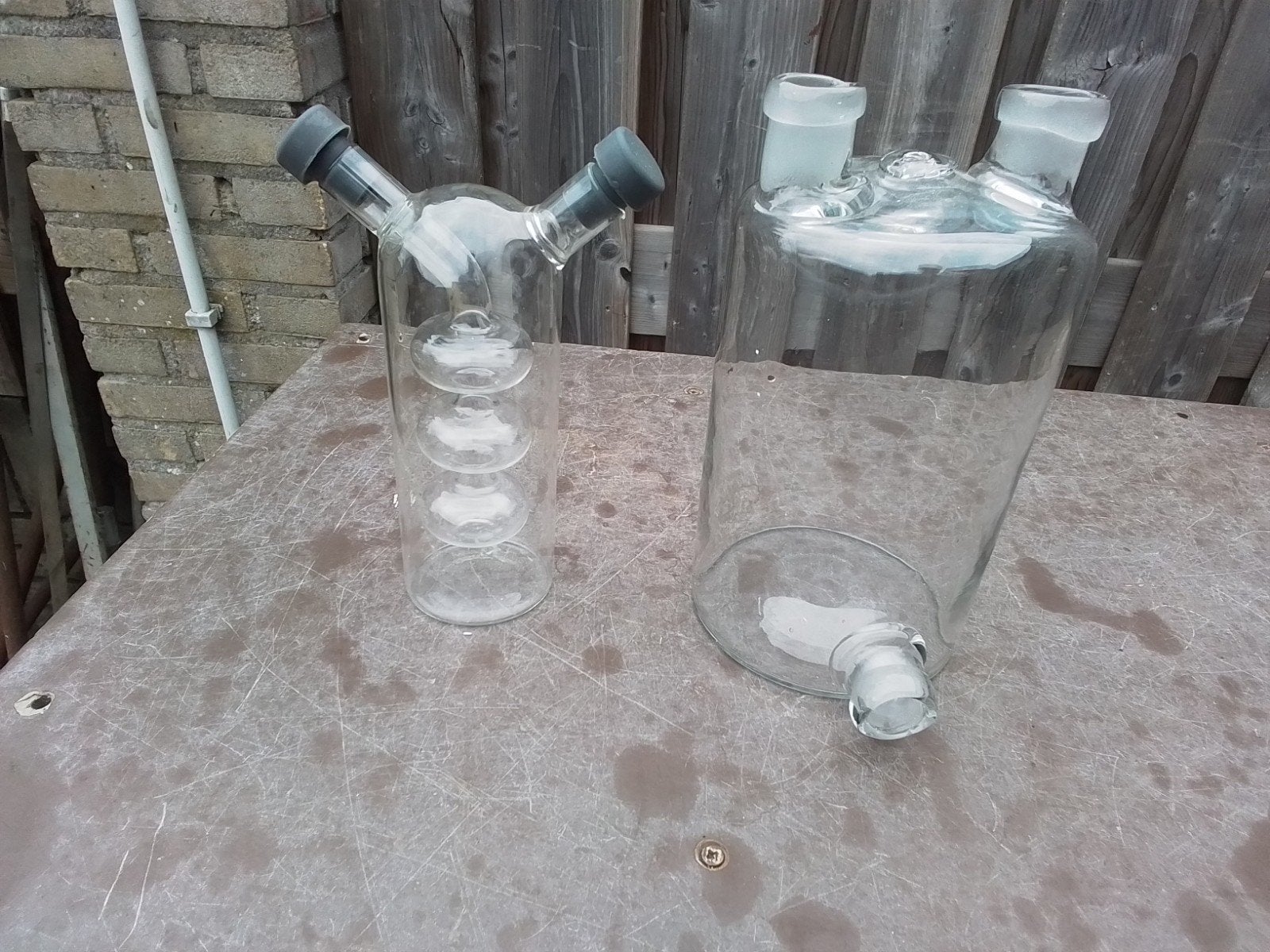 Laberatorium glas 2x, Antiek en Kunst, Antiek | Glas en Kristal, Ophalen of Verzenden