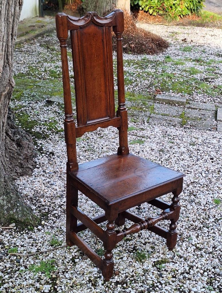 Engelse paneelrugstoel – ca. 1700, Ophalen of Verzenden