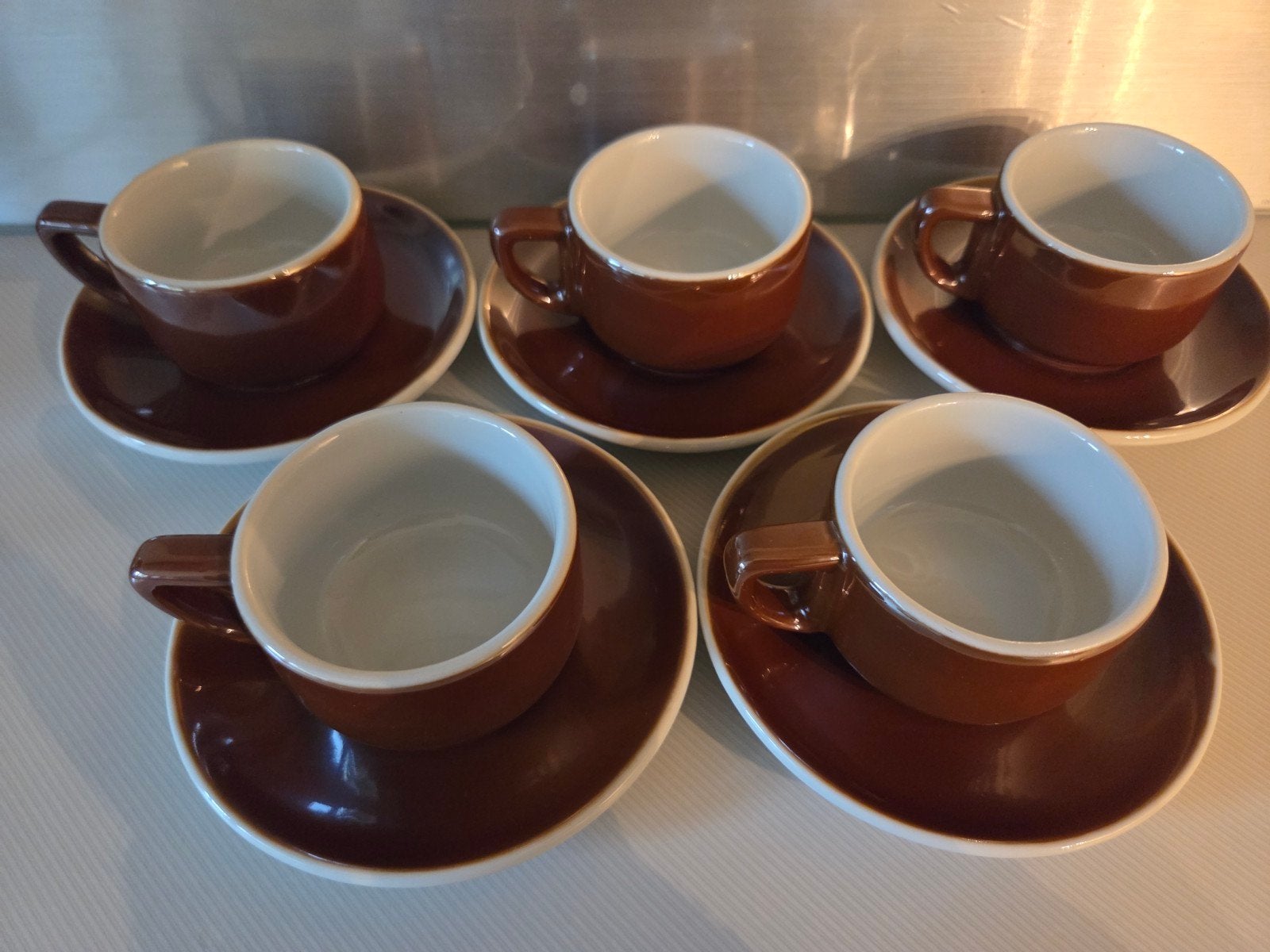 Set van 5 Espresso Kopjes met Schotels - Valküre Bavaria, Ophalen of Verzenden