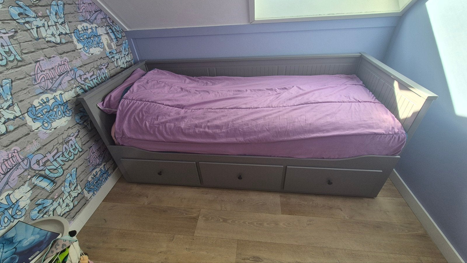 IKEA Hemnes Uitschuifbank met 3 Lades, Ophalen, Gebruikt, Eenpersoons, 80 cm