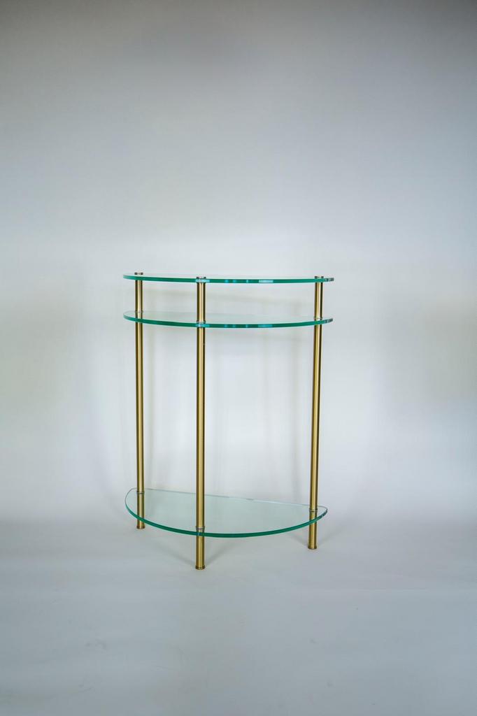 Vintage Sidetable jaren 80, Huis en Inrichting, Tafels | Sidetables, Ophalen, Gebruikt, 50 tot 100 cm, Glas