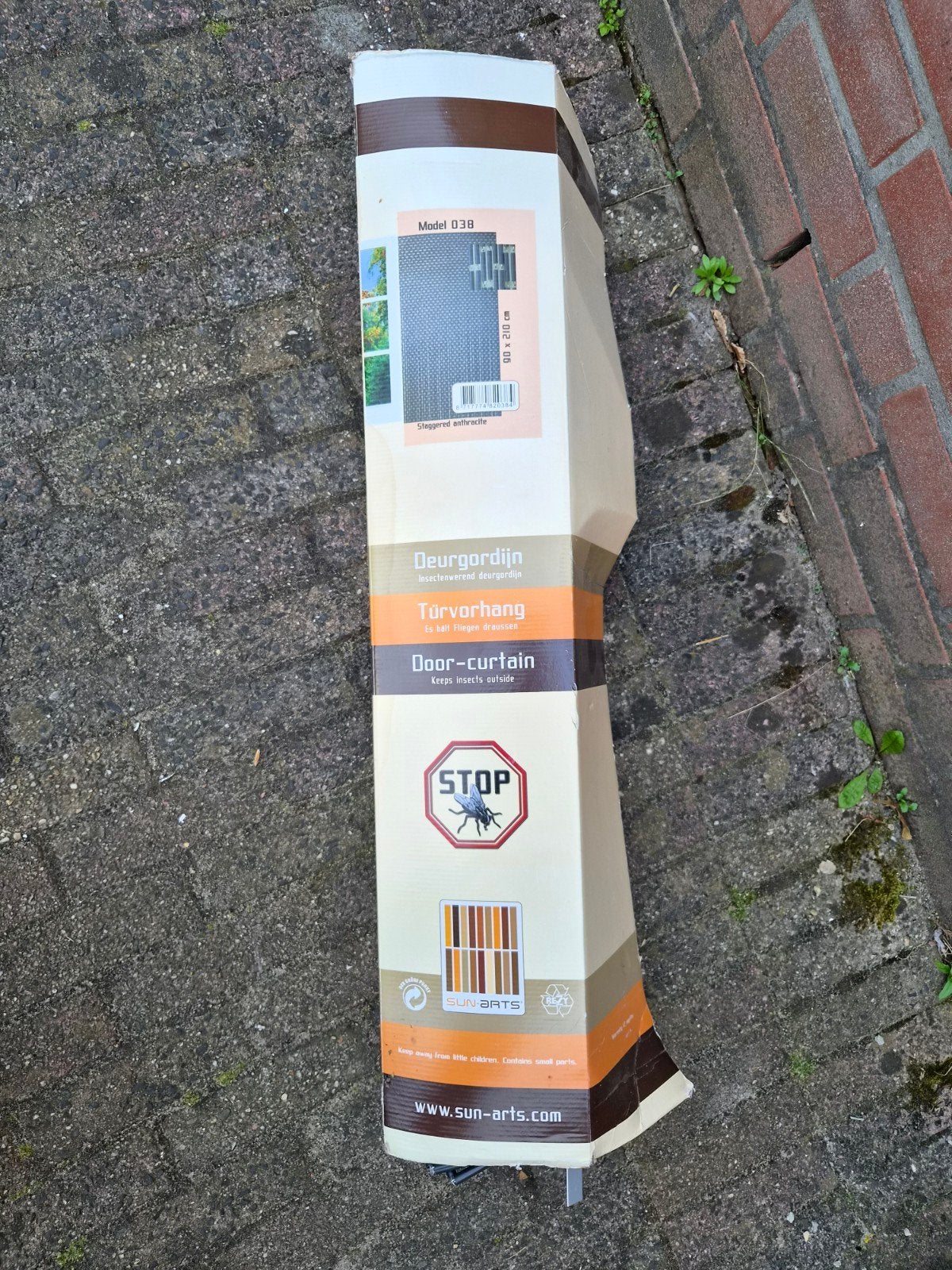 Nieuwe Deurgordijn / Vliegengordijn - Antraciet 90x210cm, Huis en Inrichting, Ophalen, Zo goed als nieuw, Grijs