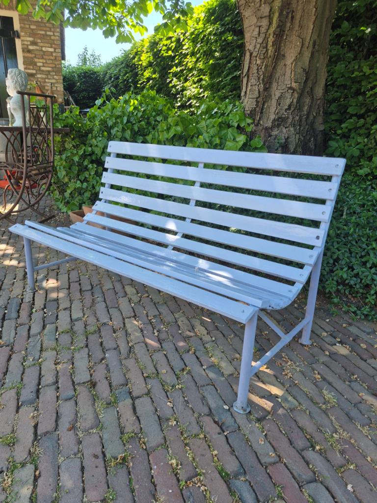 Houten Tuinbank,  bankje 125 cm, Lattenbank, parkbank, Tuin en Terras, Tuinbanken, Ophalen, Gebruikt, Hout